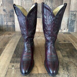 Dan Post 2112 R Black Cherry Western Cowboy Boots Mens 8.5 D